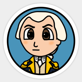 Patriot Portrait - Chibi Nathanael Greene (Large Version) Sticker